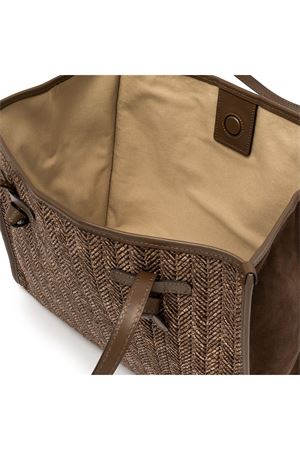 Shopping Marcella in paglia spigata marrone GIANNI CHIARINI | BS12360COMMMDN13840